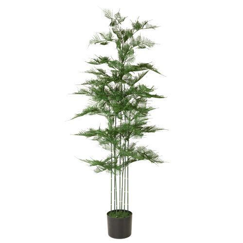 Künstlicher Bambusbaum Grün 132 cm mit Schwarzem Topf