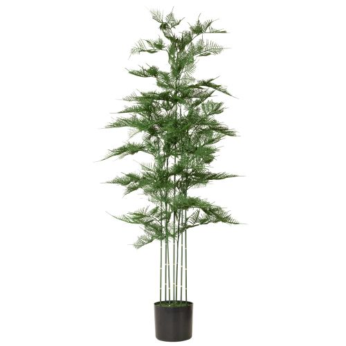 Künstlicher Bambusbaum Grün 132 cm mit Schwarzem Topf | Floristik24.ch