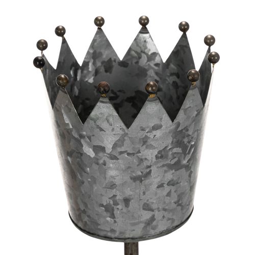 Dekokrone aus Metall in Antik-Optik, 95cm, für Blumenbeet und Pflanztopf