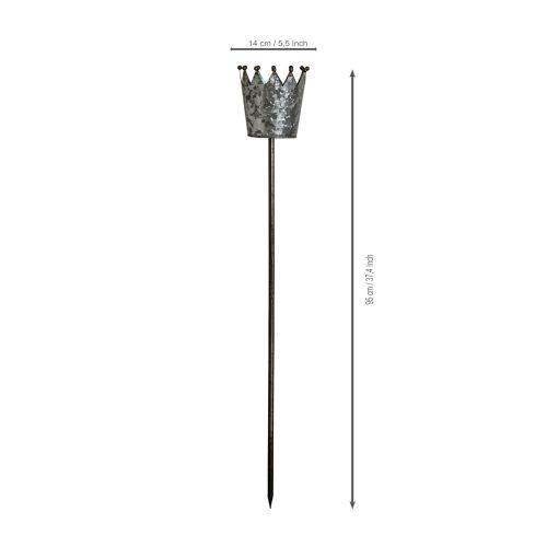 Dekokrone aus Metall in Antik-Optik, 95cm, für Blumenbeet und Pflanztopf | Floristik24.ch
