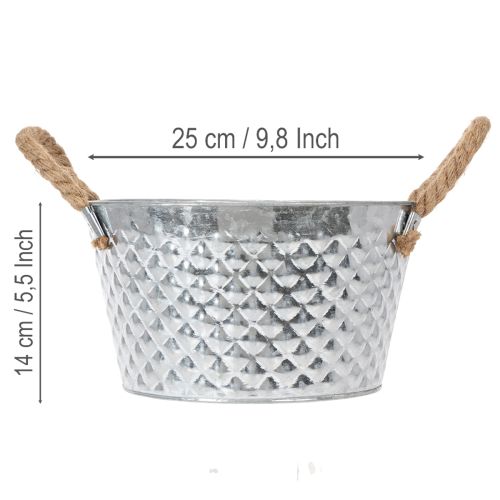 Zinkschale Rund Ø25cm H14cm