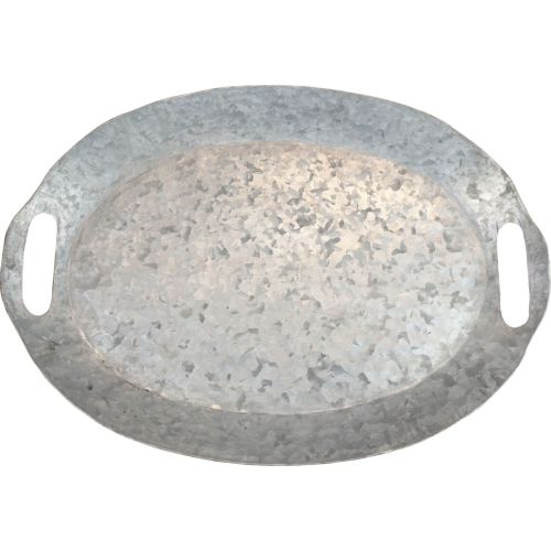 Deko Tablett oval Metalltablett Zinktablett 47×34×3cm