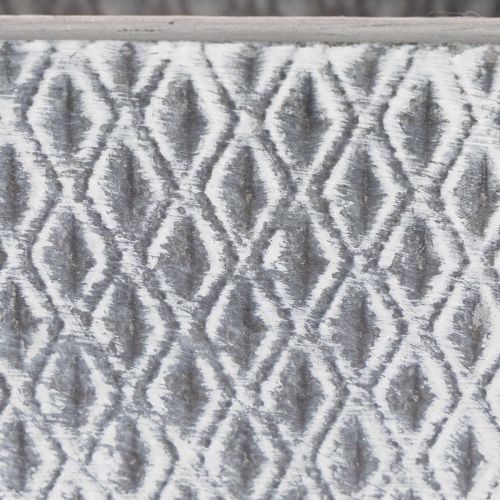 Zinktopf quadratisch mit Rautenmuster 15cm Grau für Innenbereich | Floristik24.ch