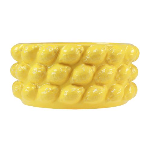 Artikel Übertopf Zitronen Keramikschale Pflanzgefäß Gelb Ø26cm H12cm