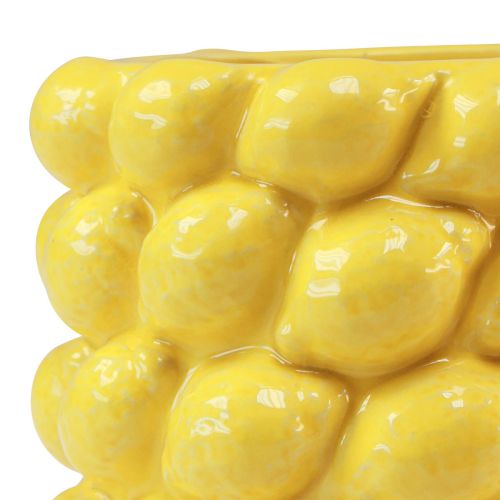 Floristik24 Zitronenvase Keramik Übertopf Zitronen Gelb Ø17cm H15cm
