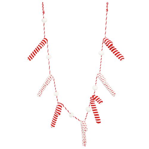 Zuckerstangen Girlande Weihnachten Rot Weiß Dekoration 120cm