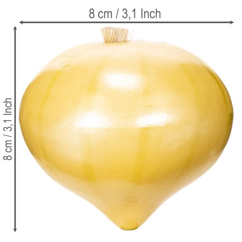Kunststoff Lebensmittelattrappe Zwiebel 8 cm Gelb für Dekoration | Floristik24.ch