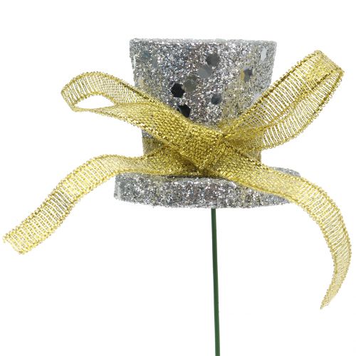 Artikel Zylinder Stecker Gold, Silber 3cm 2St