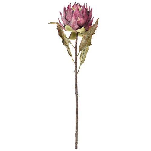 Artischocke künstlich Große Kunstblume Dry Look Lila 76cm | Floristik24.ch