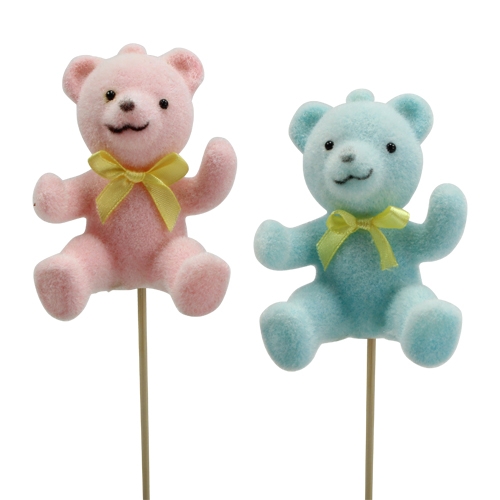 Floristik24 Deko-Bären farbig sort. 9cm 8St.