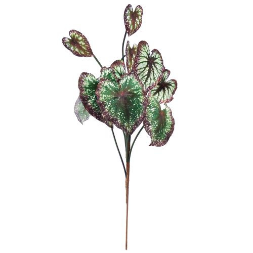 Artikel Begonie Künstliche Pflanzen Blattbegonien Grün Lila 62cm