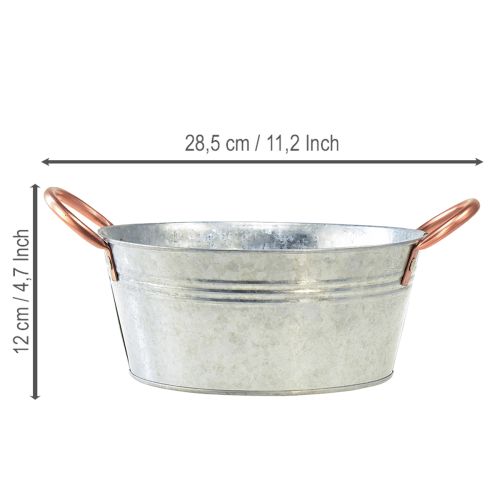 Blumenschale rund Metall Ø21cm