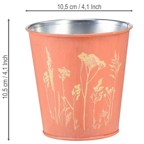 Metall-Blumentopf mit