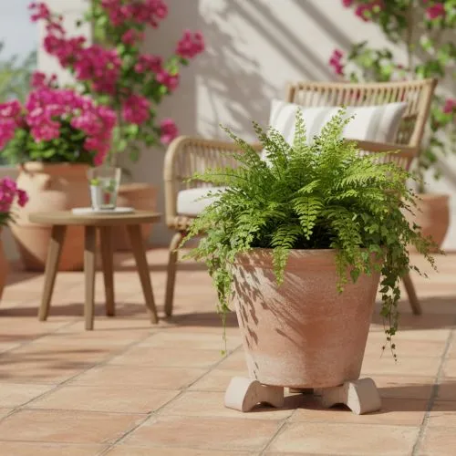 Artikel Blumentopf-Füsse aus Ton 7 cm umbrabraun 3 Stück