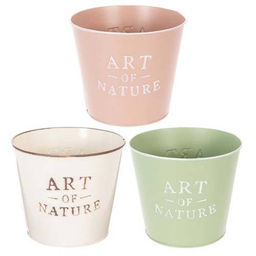 Floristik24 Blumentopf Zink Art of Nature verschiedene Farben Ø17,5cm H15cm