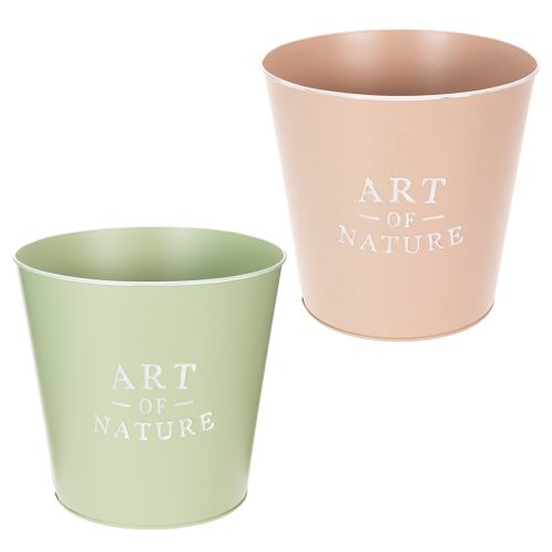 Blumentopf Zink Ø22cm H21cm in Creme, Antikrosa oder Mintgrün für Innenbereich online kaufen | Floristik24.ch