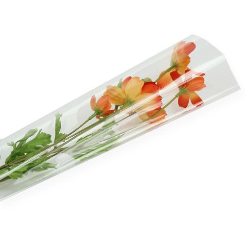 Floristik24 Blumentüte Blanko transparent L60 B14cm - 3cm 50St FALSCHER ARTIKEL