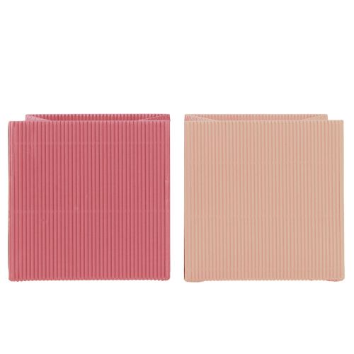 Floristik24 Blumentüte Papiertüte mit Folie Pink Lachs 10,5cm 6 St