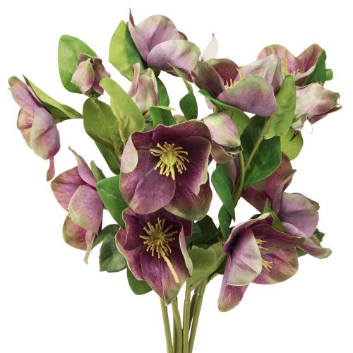 Artikel Christrosen Künstlich Schneerose Lila Blüte L35cm 6 St