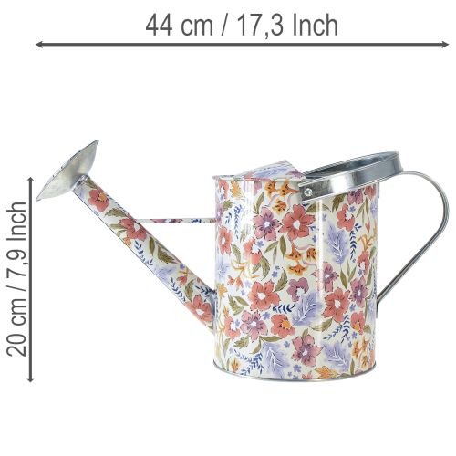 Deko Giesskanne Metall Ø18cm mit Blumendesign für Indoor-Gestaltung | Floristik24.ch