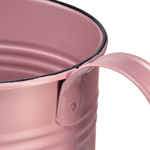 Artikel Deko Gießkanne Rosa Metall Übertopf Ø13,5cm H12,5cm