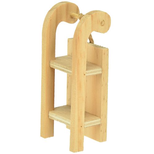 Artikel Deko Schlitten Holz zum Hängen Mint Grün Weiß 9,5cm 6St