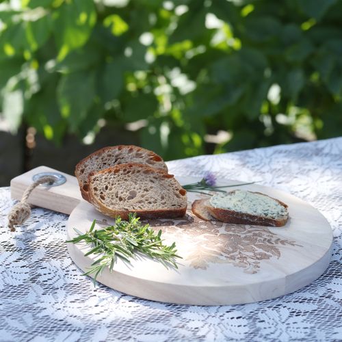 Artikel Deko Schneidebrett rund Mangoholz Servierbrett Holz Ø26cm