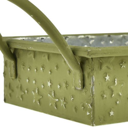 Artikel Deko Tablett Weihnachten Grün Sterne 49cm/43cm 2er-Set