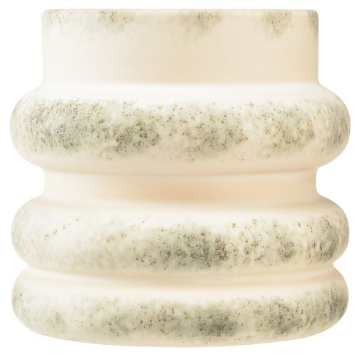 Artikel Deko Übertopf für Trockengestecke Creme Graugrün 16×16cm