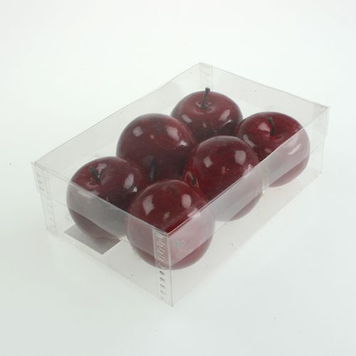 Artikel Künstliche Äpfeln Rot, glänzend 6cm 6St