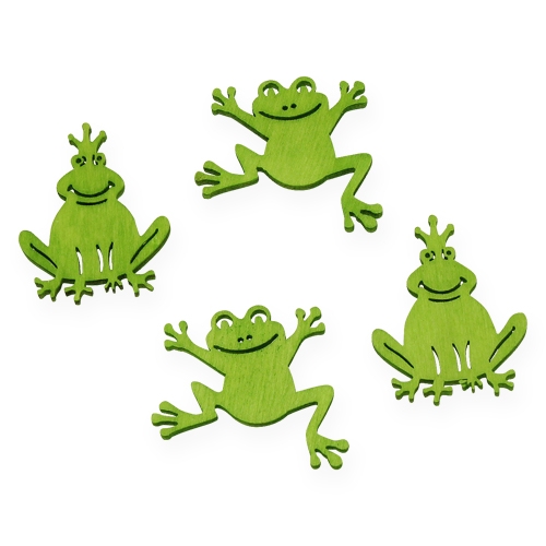 Streudeko Holzfrosch Grün 4cm 72St