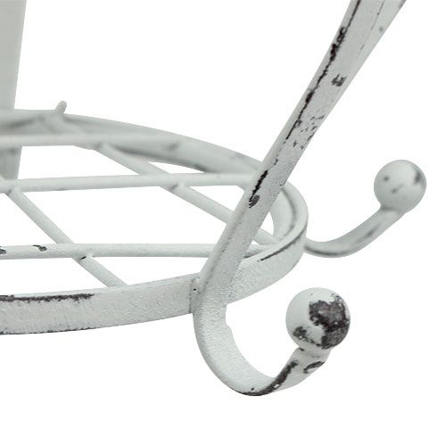 Floristik24 Dekokrone zum Hängen Weiß Ø20cm