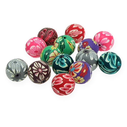 Deko-Perle bunt sort. 1,9cm 60St