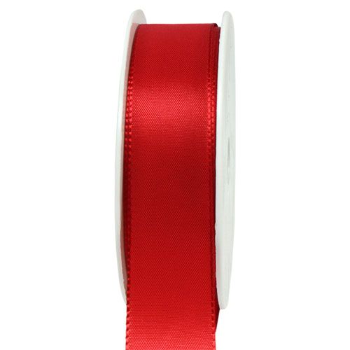 Floristik24 Geschenk- und Dekorationsband Rot 40mm 50m
