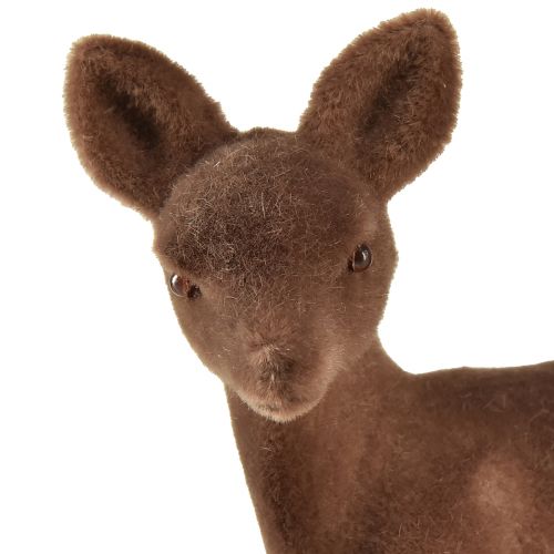 Artikel Dekofigur Reh Kitz beflockt Braun Weihnachtsfiguren 10,5cm 6 St