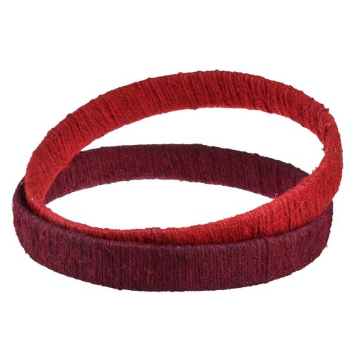 Artikel Dekoring Ring Jute Deko Loop Rot Dunkelrot 4cm Ø30cm 2St