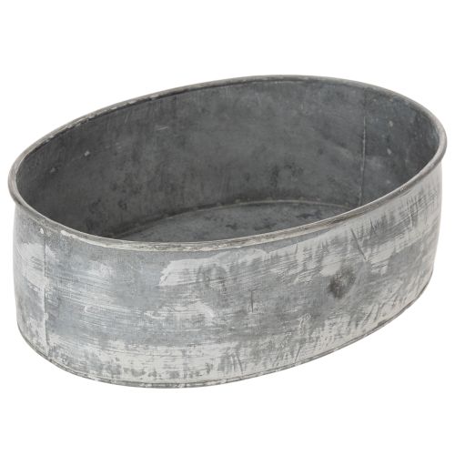 Artikel Dekoschalen-Set Metall Oval Grau 3 Grössen für Gestecke und Dekoration