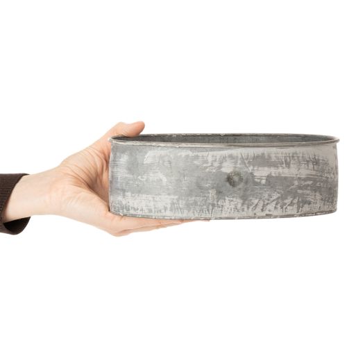 Artikel Dekoschalen-Set Metall Oval Grau 3 Grössen für Gestecke und Dekoration