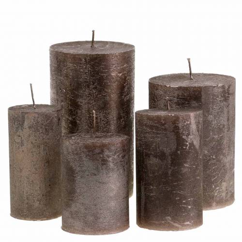 Durchgefärbte Kerzen Kupfer Metallic Verschiedene Größen