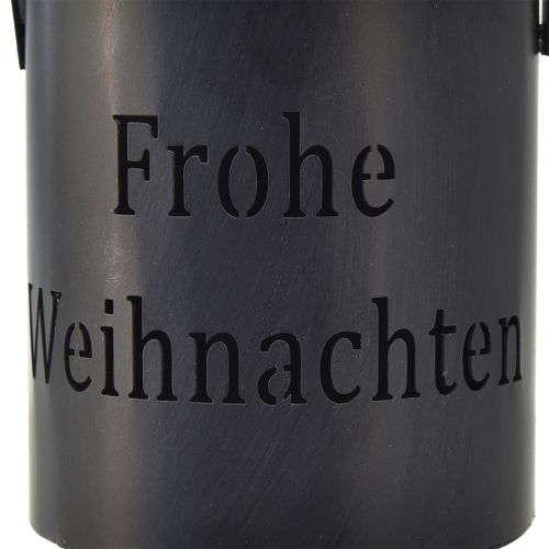 Artikel Windlicht mit Henkel Metall Frohe Weihnachten Ø10cm 2St