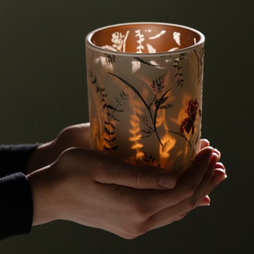 Artikel Elegantes Windlicht mit floralem Motiv für harmonische Raumgestaltung 12,5cm 2St