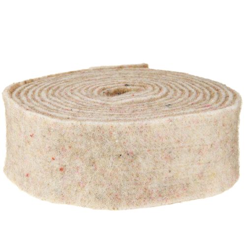 Artikel Filzband Wollband Dekostoff Braunrot Beige Wollfilz 7,5cm 5m