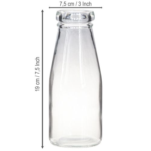 Artikel Flaschen Deko Glasflasche Vase aus Glas Ø7,5cm H19cm
