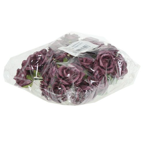 Floristik24 Foam Rose Bordeaux Ø3,5cm 30St