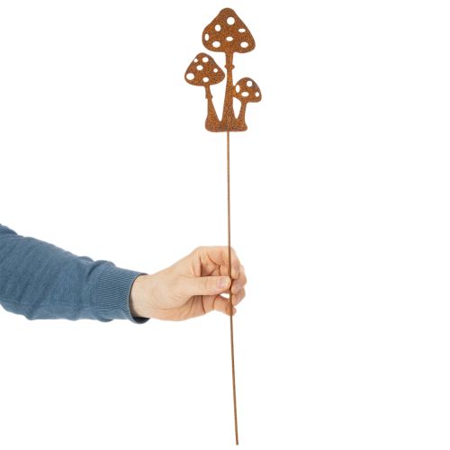Gartenstecker aus Metall Edelrost Fliegenpilze 15cm 6 Stück für Aussenbereich | Floristik24.ch