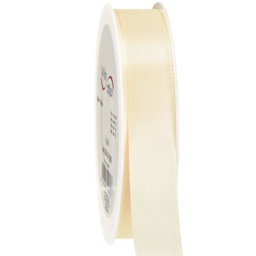 Geschenkband und Dekoband Creme Taftband 25mm 50m