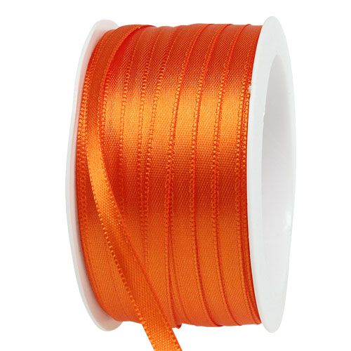 Geschenkband Dekoband Satinband Orange 6mm × 50m