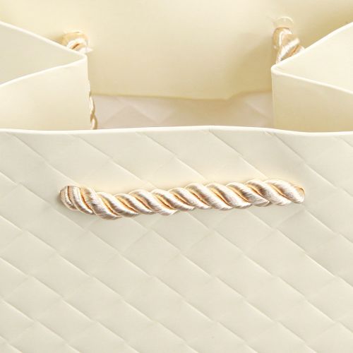 Artikel Geschenktüte für Flaschen Papier Creme 12×9×36cm 1 St