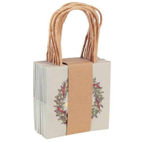 Artikel Geschenktüte mit Henkeln Geschenktasche Grau 12×12cm 8 St
