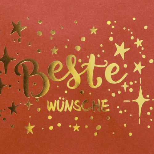 Artikel Geschenktüte mit Henkeln Rot Gold 10,5×10,5cm 8 St